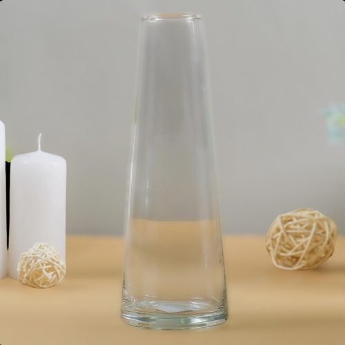 Ваза "Коническая" средняя  19х4х7см,  0,32л  прозрачная