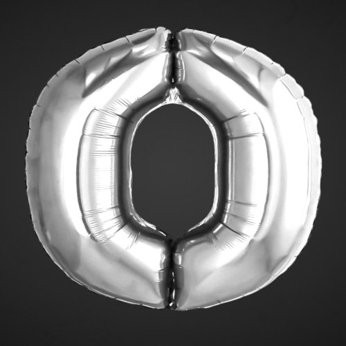 Фольгированная цифра 0