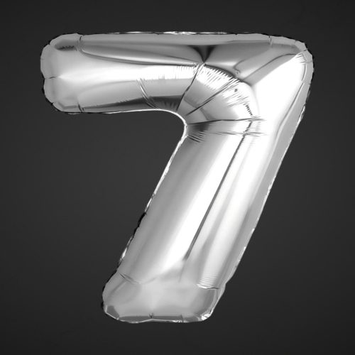 Фольгированная цифра 7