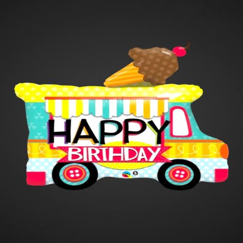 Фольгированный шар Грузовик Happy birthday  65 см