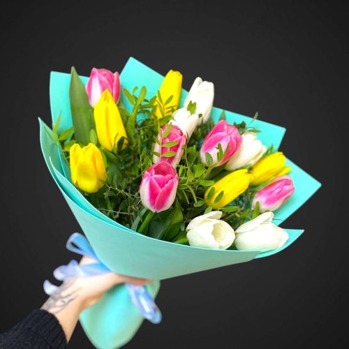 Букет "Радуга в ладонях"