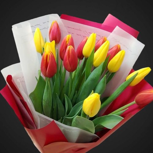 Букет "Алый закат"