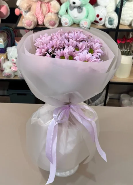 Букет хризантем «В романтике»